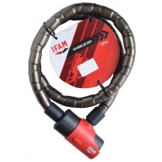 CABLE ANTIRROBO DE ROTULA CON ALARMA WHEELIE 120 de 1.2 m. con llave de seguridad
