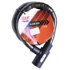CABLE ANTIRROBO DE ROTULA SLIDE 150 de 1.5 m. con llave de seguridad