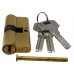CILINDRO PARA CERRADURA 60 mm. Austral con llave multipunto laton brillante