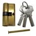 CILINDRO PARA CERRADURA 60 mm. Austral con llave multipunto laton brillante