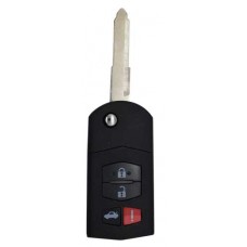 CARCASA MAZDA con llave abatible de 4 botones para control de alarma