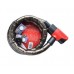 CABLE ANTIRROBO DE ROTULA CON ALARMA  WHEELIE 150 de 1.5 m. con llave de seguridad