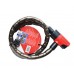 CABLE ANTIRROBO DE ROTULA CON ALARMA WHEELIE 120 de 1.2 m. con llave de seguridad