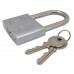 CANDADO arco largo 50 mm. Acero inoxidable Con llave sencilla niquel satin