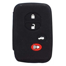 FUNDA DE SILICON PARA CONTROL TOYOTA 4 Botones de presencia con logo  color Negro