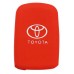 FUNDA DE SILICON PARA CONTROL TOYOTA 4 Botones de presencia con logo  color Rojo