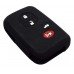 FUNDA DE SILICON PARA CONTROL TOYOTA 4 Botones de presencia con logo  color Negro
