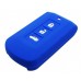 FUNDA DE SILICON PARA CONTROL MITSUBISHI 3 botones color  Azul