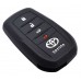 FUNDA DE SILICON PARA CONTROL TOYOTA 4 Botones de presencia con logo  color Negro