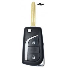CARCASA TOYOTA abatible 2 botones para control de alarma con llave corte normal