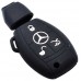 FUNDA DE SILICON PARA CONTROL Mercedes Benz 3 botones color Negro