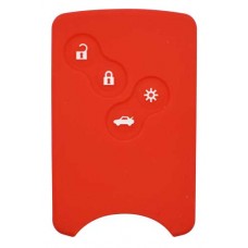 FUNDA DE SILICON PARA CONTROL RENAULT de Tarjeta 4 botones Color Rojo