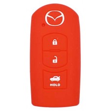 FUNDA DE SILICON PARA CONTROL MAZDA de Presencia 3 botones con logo Color Rojo