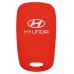 FUNDA DE SILICON PARA CONTROL HYUNDAI Accent de 3 botones Color Rojo
