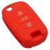 FUNDA DE SILICON PARA CONTROL HYUNDAI Accent de 3 botones Color Rojo
