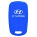 FUNDA DE SILICON PARA CONTROL HYUNDAI Accent de 3 botones Color Azul