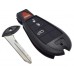 CARCASA DODGE Tipo Fobik B c/ inserto 4 botones para control de alarma