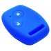 FUNDA DE SILICON PARA CONTROL HONDA 2 botones con logo color Azul