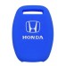 FUNDA DE SILICON PARA CONTROL HONDA 2 botones con logo color Azul