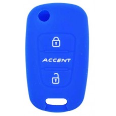 FUNDA DE SILICON PARA CONTROL HYUNDAI Accent de 3 botones Color Azul