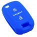 FUNDA DE SILICON PARA CONTROL HYUNDAI Accent de 3 botones Color Azul