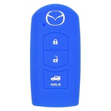 FUNDA DE SILICON PARA CONTROL MAZDA de Presencia 3 botones con logo Color Azul