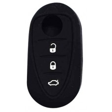 FUNDA DE SILICON PARA CONTROL ALFA ROMEO de 3 botones Color Negro