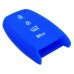 FUNDA DE SILICON PARA CONTROL KIA de 4 botones de presencia Color Azul