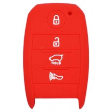 FUNDA DE SILICON PARA CONTROL KIA de 4 botones de presencia Color Rojo