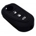 FUNDA DE SILICON PARA CONTROL ALFA ROMEO de 3 botones Color Negro