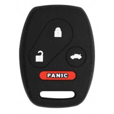 FUNDA DE SILICON PARA CONTROL HONDA 4 botones realzados color Negro con Logo