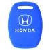 FUNDA DE SILICON PARA CONTROL HONDA 4 botones realzados color Azul con Logo