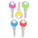 LLAVE RESIDENCIAL PHI-32 Niquelada colores surtidos (10 pzas) (T32)