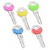 LLAVE RESIDENCIAL PHI-32 Niquelada colores surtidos (10 pzas) (T32)