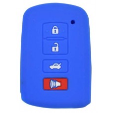 FUNDA DE SILICON PARA CONTROL TOYOTA 4 Botones de presencia con logo  color Azul