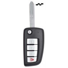 LLAVE NISSAN Xtrail mod. 05-14, Versa mod. 07-13, c/control llave abatible 4 botones con CHIP TP12  FC. KBRASTU15 de 315 Mhz