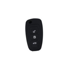FUNDA DE SILICON PARA CONTROL FORD Focus Mod. 11-14 de 3 botones sin logo  Color Negro