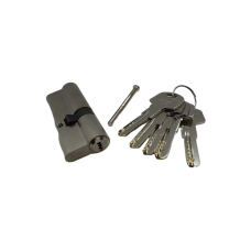 CILINDRO PARA CERRADURA 80 mm. Con llave multipunto niquel satin