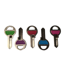 LLAVE RESIDENCIAL MAS-10  Niquelada colores surtidos (10 pzas) 
