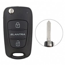 CARCASA HYUNDAI Elantra con llave Abatible de 2 botones para control de alarma CARCASA HYUNDAI Elantra con llave Abatible de 2 botones para control de alarma