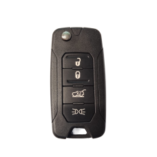 LLAVE JEEP RENEGADE MOD. 15-21, FIAT 500X MOD. 16-19 DE 4 BOTONES CON LLAVE REGATA FC 2ADFTFI5AM433TX DE 433 Mhz CHIP 48 MQB (boton luces)