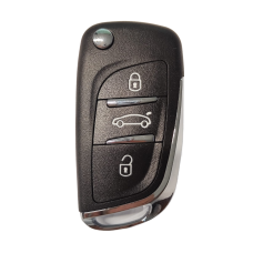 CARCASA PEUGEOT 307-407 llave abatible de regata 3 botones para control de alarma sin ranura