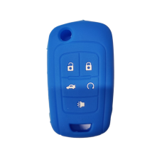 FUNDA DE SILICON PARA CONTROL CHEVROLET Camaro 5 botones con logo color Azul Marino