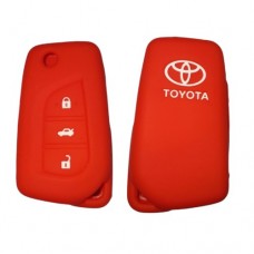 FUNDA DE SILICION PARA CONTROL  TOYOTA  HILUX    3 BOT ROJO