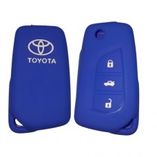 FUNDA DE SILICION PARA CONTROL  TOYOTA  HILUX    3  BOT AZUL con cajuela