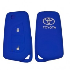 FUNDA DE SILICON PARA CONTROL TOYOTA 2 Botones Color Azul