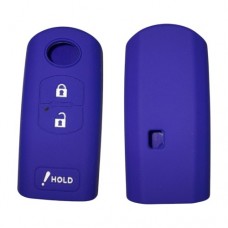 FUNDA DE SILICION PARA CONTROL  MAZDA  PRESENCIA 3 BOTONES AZUL PANICO