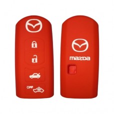 FUNDA DE SILICION PARA CONTROL  MAZDA PRESENCIA 4 BOTONES  ROJO 