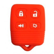 FUNDA DE SILICION PARA CONTROL FORD 4 BOT ROJO