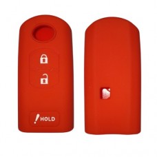 FUNDA DE SILICION PARA CONTROL  MAZDA  PRESENCIA 3 BOTONES ROJO PANICO